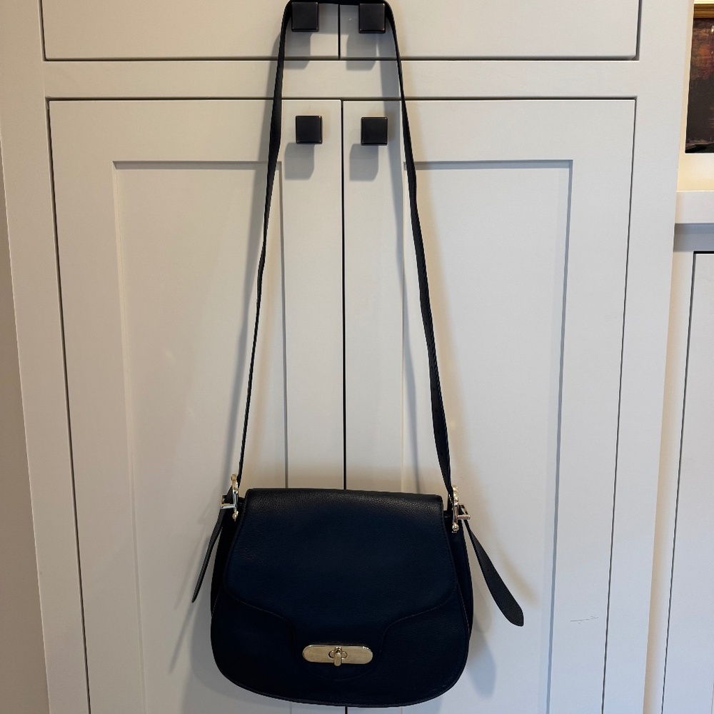 Talbots double gusset convertible cross body saddle bag